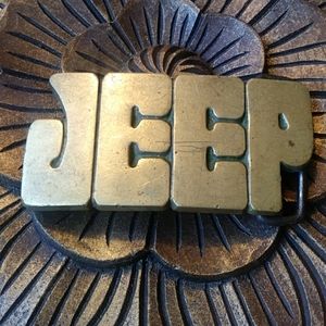 Vintage 1978 "JEEP" Brass Baron Buckle